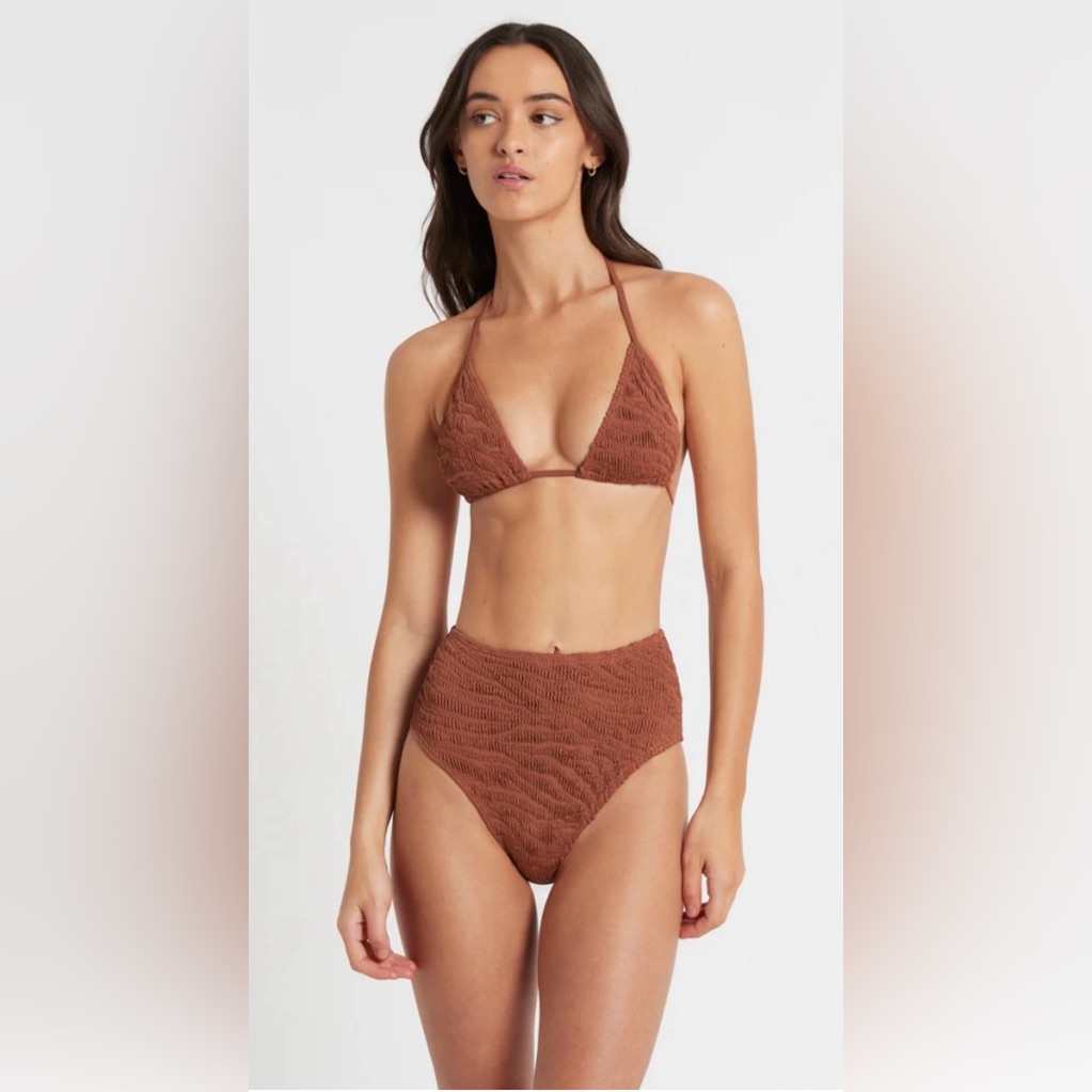 Bond-Eye Palmer Brief - Terracotta Tiger Bikini Bottom, Os, $95
